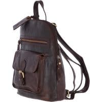 Ashwood Small Vintage Leather Backpack in Brandy
