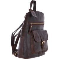 Ashwood Small Vintage Leather Backpack in Brandy
