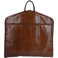 Ashwood Unisex Leather Suit Carrier in Chestnut