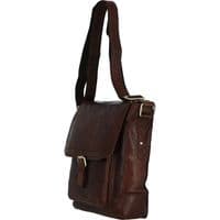 Ashwood Unisex Medium Vintage Leather Travel Bag in Brandy