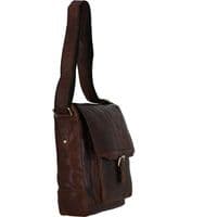 Ashwood Unisex Medium Vintage Leather Travel Bag in Brandy