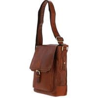 Ashwood Unisex Medium Vintage Leather Travel Bag in Tan