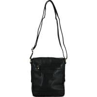 Ashwood Unisex Small Vintage Leather Travel Bag in Black