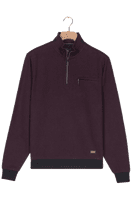 Baileys 1/2 zip With Pocket In Dark Purple