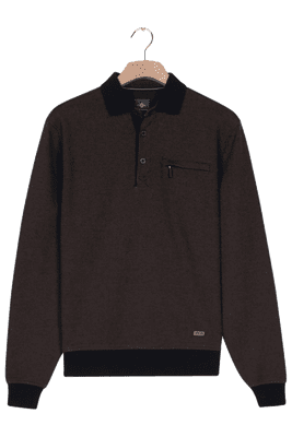 Baileys polo collar Sweatshirt in brown