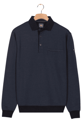 Baileys polo collar Sweatshirt in Navy