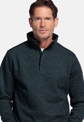 Baileys two tone half zip sweatshirt in forrest green