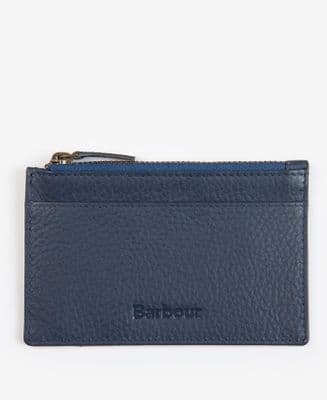 Barbour Avalon Leather Card Holder in Navy
