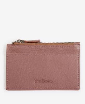 Barbour Avalon Leather Card Holder in Rosewood