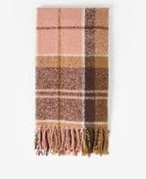 Barbour Boucle Scarf in Chocolate Tartan