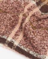 Barbour Boucle Scarf in Chocolate Tartan