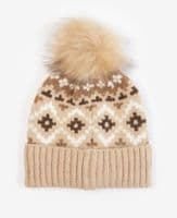 Barbour Claudia Fairisle Beanie in Rosewood