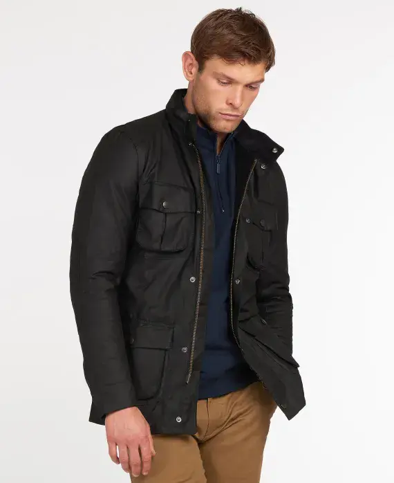 Barbour Corbridge Wax Jacket in Black