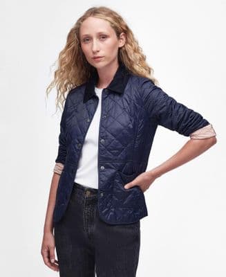 Barbour Deveron Quilted Jacket  in Navy