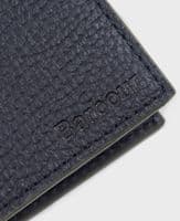 Barbour Grain Leather Billfold Wallet in Black