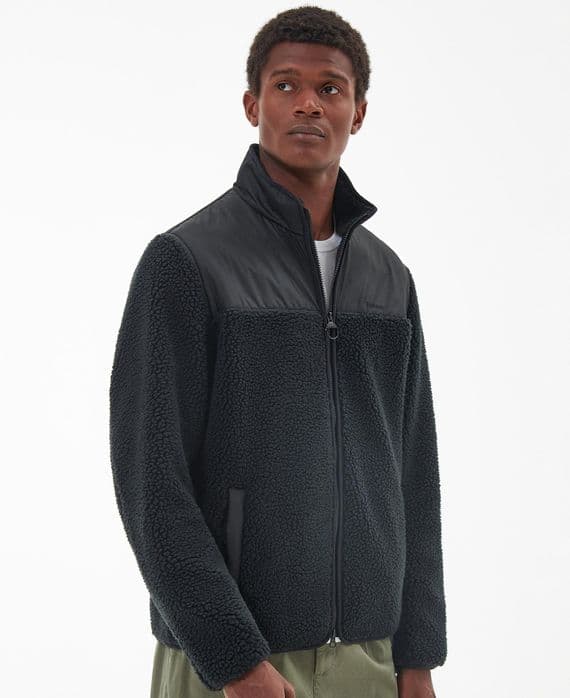 Barbour Hobson Fleece Jacket in Black