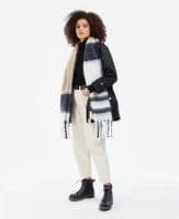 Barbour Isla Tartan Boucle Scarf in Rosewood