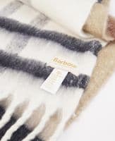 Barbour Isla Tartan Boucle Scarf in Rosewood