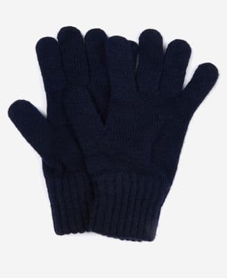 Barbour Lambswool Gloves in Navy
