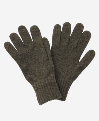 Barbour Lambswool Gloves in Olive