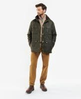 Barbour Malcolm Wax Jacket in Archive Olive