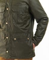 Barbour Malcolm Wax Jacket in Archive Olive