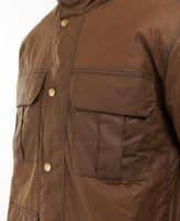 Barbour Malcolm Wax Jacket in Brown