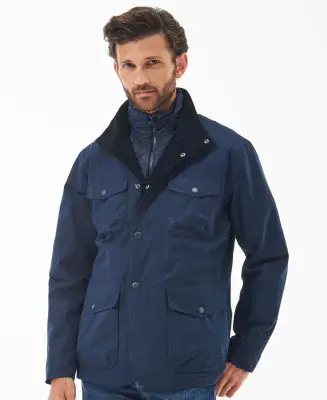 Barbour Ogston Waterproof Jacket in Navy