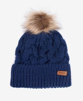 Barbour Penshaw Cable Beanie in Navy