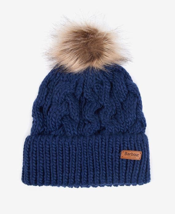 Barbour Penshaw Cable Beanie in Navy