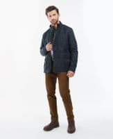 Barbour Sheldon Wax Jacket in Navy