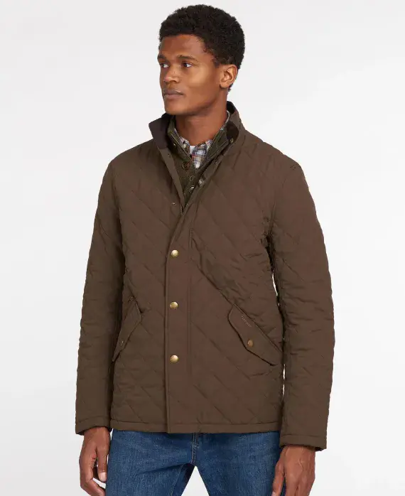Barbour Shoveler Quilted Jacket in Olive
