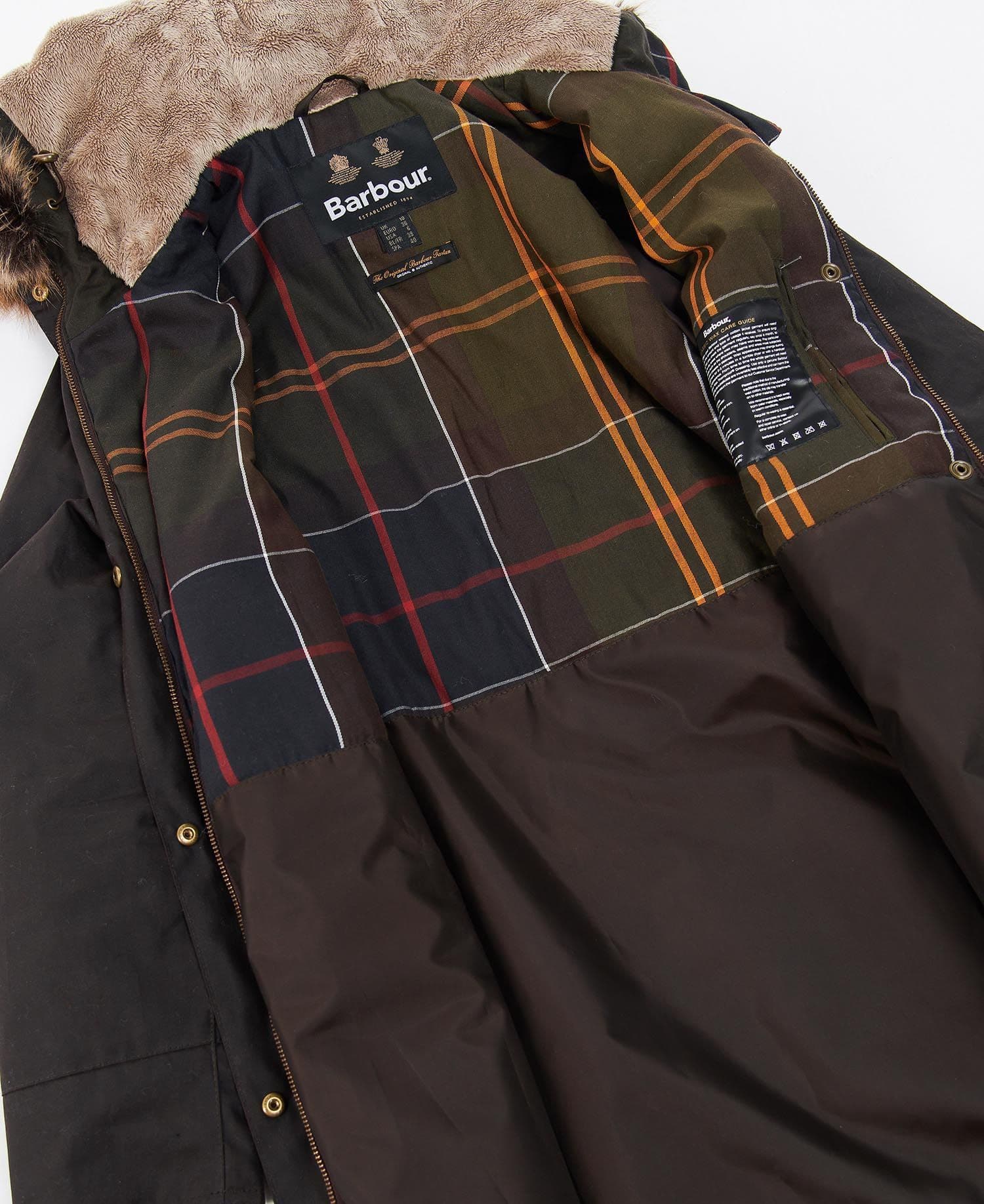 Barbour Stavia Wax Jacket in Rustic