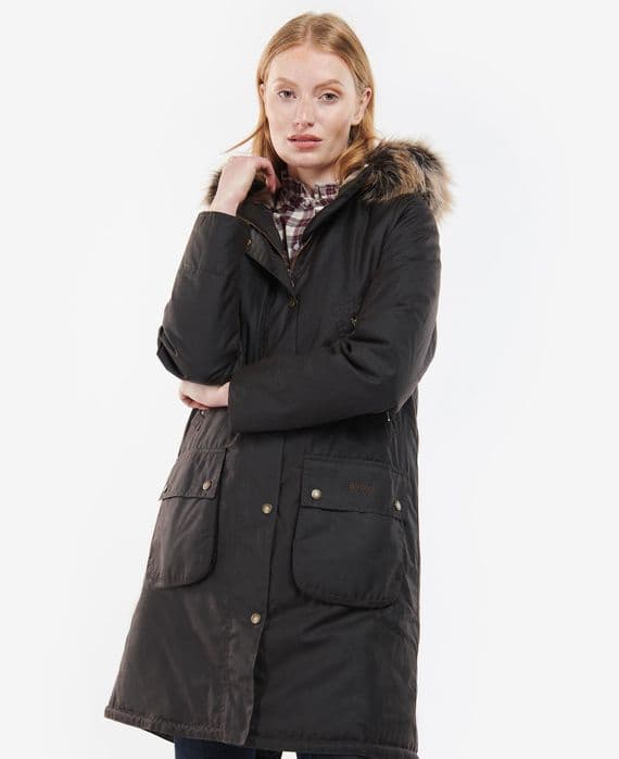Barbour Stavia Wax Jacket in Rustic