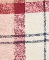 Barbour Tartan Boucle Scarf in Pink/Hessian