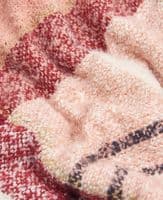 Barbour Tartan Boucle Scarf in Pink/Hessian