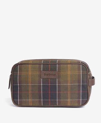 Barbour Tartan & Leather Washbag