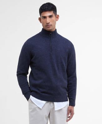 Barbour Tisbury Half Zip In Navy