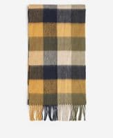 Barbour Unisex Large Tattersall Scarf in Forest Mist