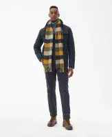 Barbour Unisex Large Tattersall Scarf in Forest Mist