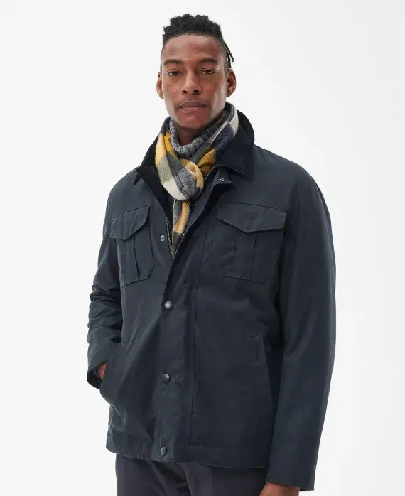 Barbour Unisex Large Tattersall Scarf in Forest Mist