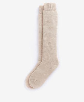 Barbour Wellington Knee Socks in Sand Beige