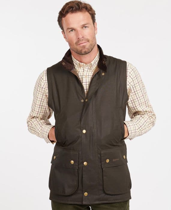 Barbour Westmorland Wax Gilet in Olive