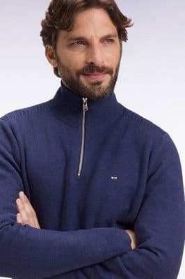 Eden Park Honeycomb Rib Half Zip
