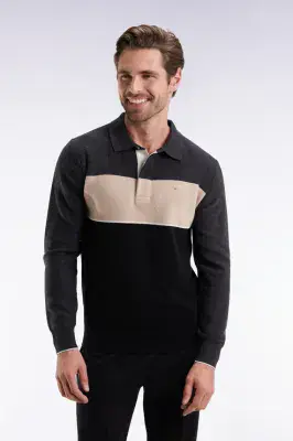 Eden Park Rugby Shirt In Beige,Grey,Black.