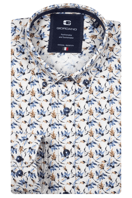 Giordano Brushed Printed Shirt In Blue
