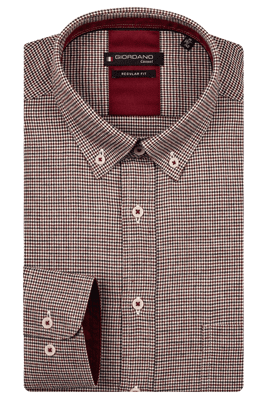 Giordano Houndstooth Check Shirt In Purple