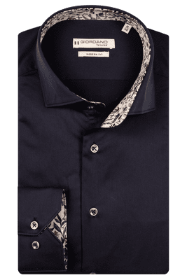 Giordano Plain Twill Shirt In Navy