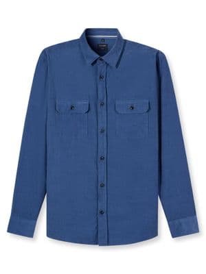 Olymp Casual Cord Shirt In Blue