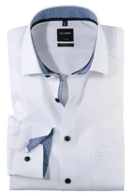 Olymp Luxor Trimmed White Shirt